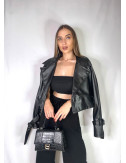 TRENCH CROP POLIPIEL NEGRA